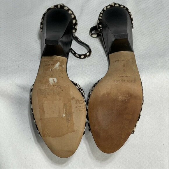 Kate Spade New York Womens Size 8 Open-Toe Heels With Animal Print - Picture 5 of 12